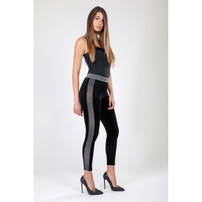 Leggings donna velluto