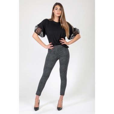 Leggings donna scozzese in...