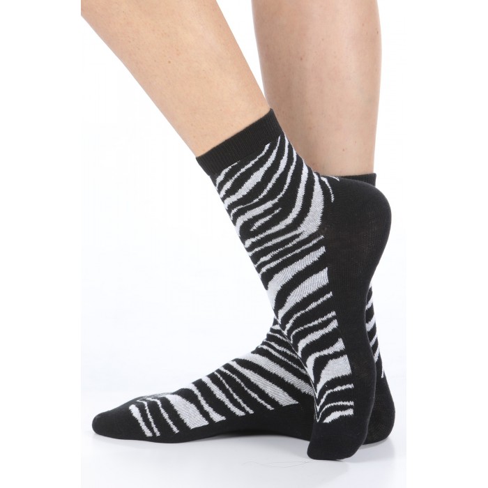 Calza donna corta Zebra