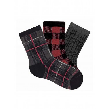 Calza bambina corta  Tartan...