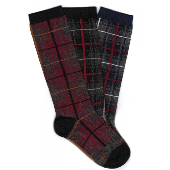 Calza bambino lunga Scottish 3pack