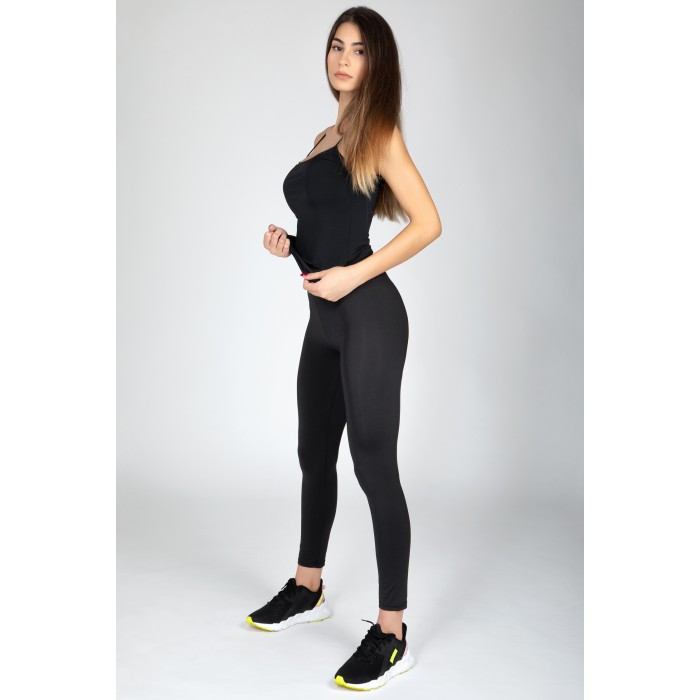 Leggings in tessuto sportivo tinta unita